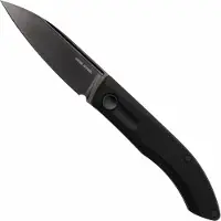 Real Steel Stella Lux 7041Z1, K110 DLC Coating, Black G10, Slipjoint-Taschenmesser