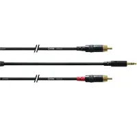 Cordial CFY 0,9 WCC-LONG - 1x 3.5 mm Klinke stereo, 2x Cinch-RCA, 0,90m