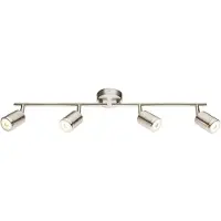 Globo Lighting LED Strahler Metall Nickel matt, verchromt, Acryl satiniert, Dreh-/Schwenkbar, LxBxH: 670x90x168mm, inkl. 4x LED 4W 230V, 400lm Source, 380lm Output, 3000K