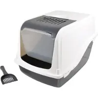 Love Story Katzentoilette mit Streuschaufel, 53 x 36 x 42 cm, Elfenbein-Farbe