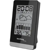 Technoline WS 9125, Schwarz, Silber, Innen-Hygrometer, Innen-Thermometer, Hygrometer, Thermometer, Hygrometer, Thermometer, AAA Micro LR03, 66 mm