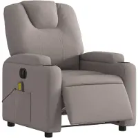 vidaXL Massagesessel Elektrisch Taupe Stoff