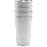 Mizu Reisebecher Party Cup White 500ml (4-Teilig)
