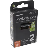 Panasonic 930mAh, 1.2V, Wiederaufladbarer Akku, AAA, 1,2 V, 2 Stück(e), 930 mAh, Schwarz