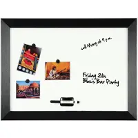 BI-Office Kamashi magnetisches Whiteboard mit schwarzem MDF-Rahmen 60x45cm