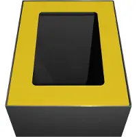 V-Part Deckel für modulares Abfalltrennsystem 60 L, pulverbeschichteter Stahl, B 255 x T 330 x H 20 mm, gelb