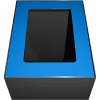 Vepa Bins Deckel für modulares Abfalltrennsystem 60 L, pulverbeschichteter Stahl, B 255 x T 330 x H 20 mm, blau