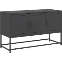 vidaXL TV-Schrank Schwarz 100,5x39x60,5 cm Stahl