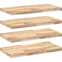 vidaXL Schweberegale 4 Stk 60x40x4 cm Massivholz Akazie Unbehandelt 3279474