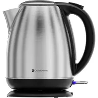 Kitchenbrothers Wasserkocher - Elektrisch - 1,7L - Mit Kalkfilter - Edelstahl