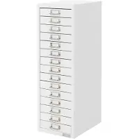 ML-Design Aktenschrank 28x38x87 cm Weiß mit 15 Schubladen, Metall Schubladenschrank DIN A4, Büroschrank Stahlschrank Metallschrank Werkzeugschrank