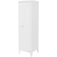 ML-Design Aktenschrank Hoch 38x38x137,5 cm Weiß Stahl Freistehender