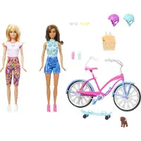 Barbie Estate - Poppen met fiets accessoires - pop