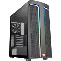 Thermaltake H590 TG ARGB, Midi Tower, PC, Schwarz, ATX, EATX, micro ATX, Mini-ITX, SPCC, Gehärtetes Glas, Multi