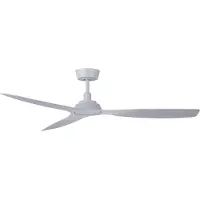 Beacon Lighting Deckenventilator Moto, weiß, Ø 132 cm, leise Moto, weiß / opal, für Wohn- / Esszimmer, Kunststoff, Modern