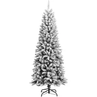 The Living Store Künstlicher Weihnachtsbaum Beschneit 180 cm PVC&PE