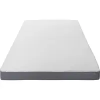 Beliani Foam Schaumstoffmatratze Grau mit Weiß 90 x 200 cm Kindermatratze Medium Härtegrad