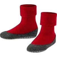 Falke Cosyshoe Teens Kinder Hausschuhe, 29-30, Rot, Uni, Schurwolle