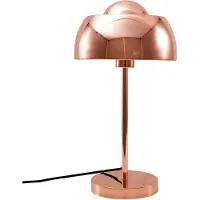 Beliani Tischlampe Kupfer Metall 44 cm runder Schirm Kabel mit Schalter Industrie Look