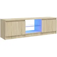 vidaXL TV-Schrank mit LED-Leuchten Sonoma-Eiche 120x30x36 cm