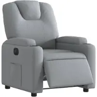vidaXL Relaxsessel Elektrisch Hellgrau Stoff