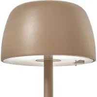 LINDBY LED-Akku-Tischleuchte Arietty, beige, dimmbar, IP65 Arietty , dimmbar, creme / amber, für Wohn- / Esszimmer, Aluminium, Modern