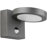 LUCANDE LED-Außenwandlampe Belna, Metall, Sensor, IP54