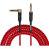 Cascha Advanced Line Gitarrenkabel – 6 m – Rot – gerade auf abgewinkelt