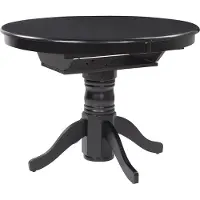 Beliani Esstisch Schwarz MDF-Tischplatte Rund 106x106 cm Ausziehbar 150x106 cm Oval Holzbeine Mittelfuß für 6 Personen Skandi Esszimmer Ausziehtisch