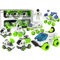 Lean Toys 12986 6-in-1-Weltraumfahrzeug-Set: Rover, Satellit, Astronom