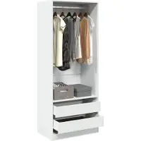 vidaXL Kleiderschrank Weiß 80x50x200 cm Holzwerkstoff