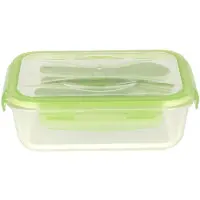 Pebbly Lunchbox mit Besteckset Plastik 1,2L Green