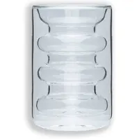 Intirilife Doppelwandiges Thermo Glas - gebogener Style - für Tee Kaffee