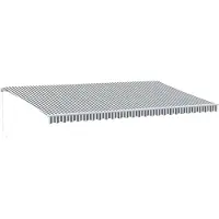 vidaXL Markise Manuell mit LED Anthrazit & Weiß 600x350 cm