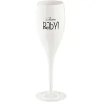 Koziol Sektglas Superglas Cheers No. 1 Welcome Baby Weiß