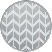 vidaXL Outdoor-Teppich ARAKIL Grau Ø120 cm PP
