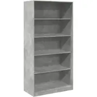vidaXL Kleiderschrank Betongrau 100x50x200 cm Holzwerkstoff
