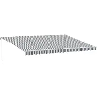 vidaXL Markise Manuell mit LED Anthrazit & Weiß 500x350 cm