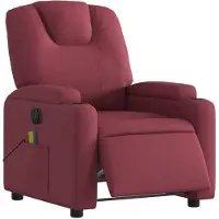 vidaXL Massagesessel Elektrisch Weinrot Stoff