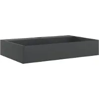 vidaXL Waschbecken 60x38x11 cm Mineralguss/Marmorguss Mattschwarz