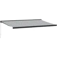 vidaXL Markise Einziehbar Anthrazit und Weiß 5x3 m Stoff und Aluminium