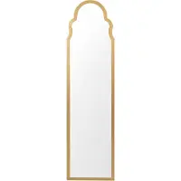 Beliani Stehspiegel Gold mit dekorativem Rahmen 40 x 150 cm Rustikal Ganzkörper für Ecke Schlafzimmer Garderobe Bad Wohnzimmer