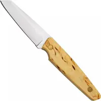 Nordic Knife Design Wharncliffe 80 2080, Curly Birch feststehendes Messer