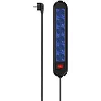 Hama 00223040, 6 AC-Ausgänge, 1,5 m, Kabelgebunden, Schwarz, 445 mm, 95 mm