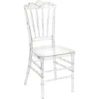 Beliani Esszimmerstuhl 2er Set Transparent aus Kunststoff Vintage Stil Bankettstuhl für Esszimmer Küche
