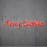 Luca Lighting Weihnachts-Wandlampe Neon Rot - Frohe Weihnachten