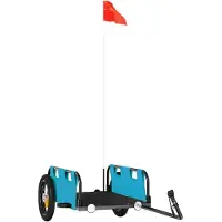 vidaXL Fahrradanhänger Blau Oxford-Gewebe und Eisen