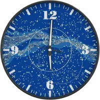 vidaXL Wanduhr mit Leuchtender Skala und Zeiger Blau Ø30 cm