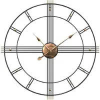 vidaXL Wanduhr Schwarz Ø60 cm Eisen