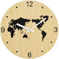 vidaXL Wanduhr Gelb und Schwarz Ø30 cm Holzwerkstoff